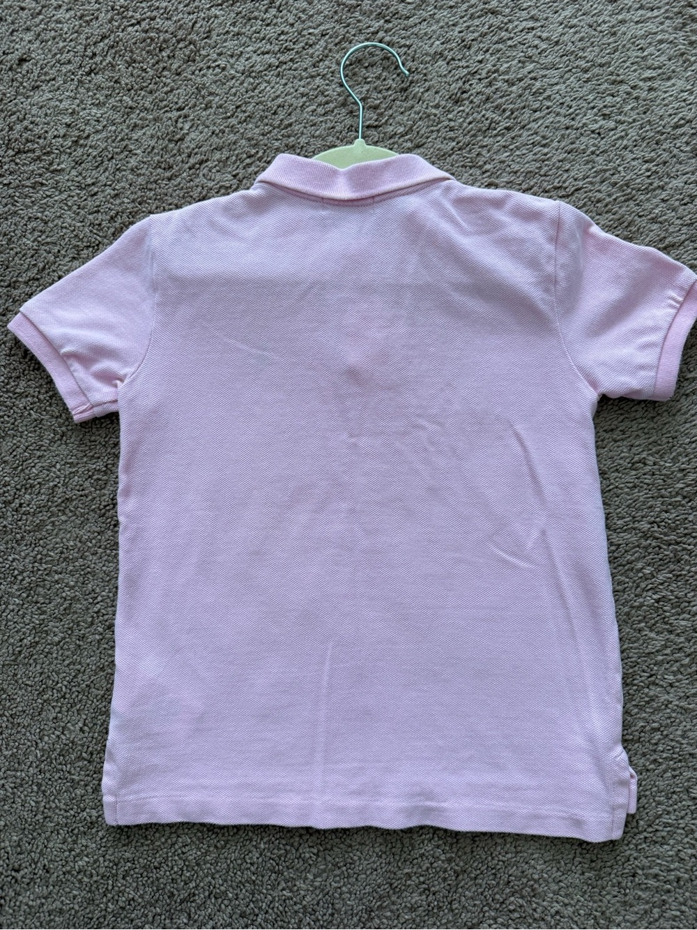 Polo by Ralph Lauren Light Pink Short Sleeve Polo with Navy Embroidered Pony - Picture 3 of 4